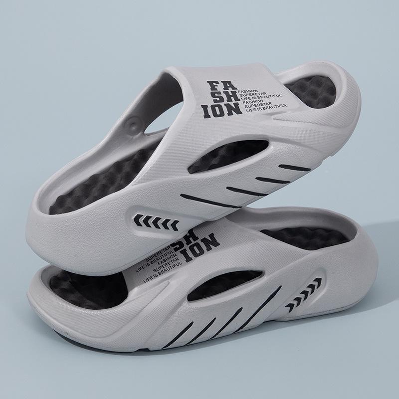 Men's Summer Trendy EVA Soft Sole Beach Slippers - Stylish Outdoor Sports and Women's Painted Coconut Sandals