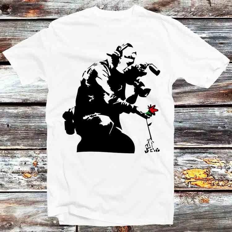 Banksy Flower Photographer T Shirt B1204 XL