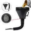 Flexible Refueling Long Funnel with Filter Mesh Car Motorcycle Removable Oil Fuel Filter Funnels Gasoline Oil Refueling Tools
