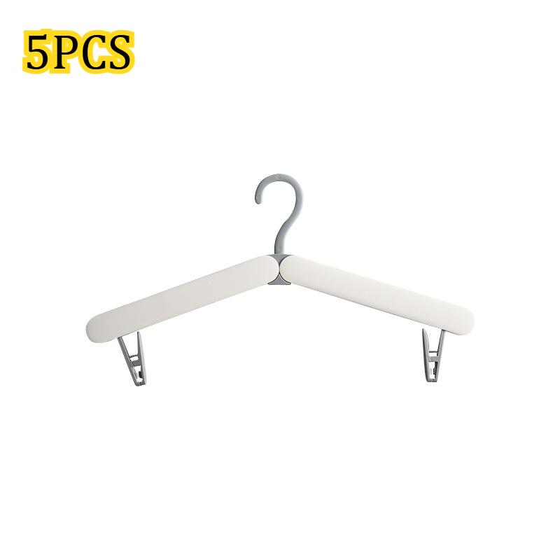 5-Pack Foldable Travel Hangers - Lightweight Collapsible Closet Organizer Space Saving Non-Slip Hangers for Clothes Shelf