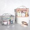 Transparente Kosmetiktasche für Damen, Netz, Promi, große Kapazität, Reisetasche für Mädchen, tragbar, wasserdicht, Aufbewahrungstasche
