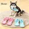 Safe Silicone Toys for Indoor Outdoor Fetch 1 Pair Flip-flop Dog Chew Toys, Funny Thong Sandal Durable Pet Toy Tartar Control Shape Puppy Teething