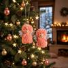 2PCS Hanging Christmas Plush Girl Doll Pendant Cartoon Short Plush Doll Decoration  Party