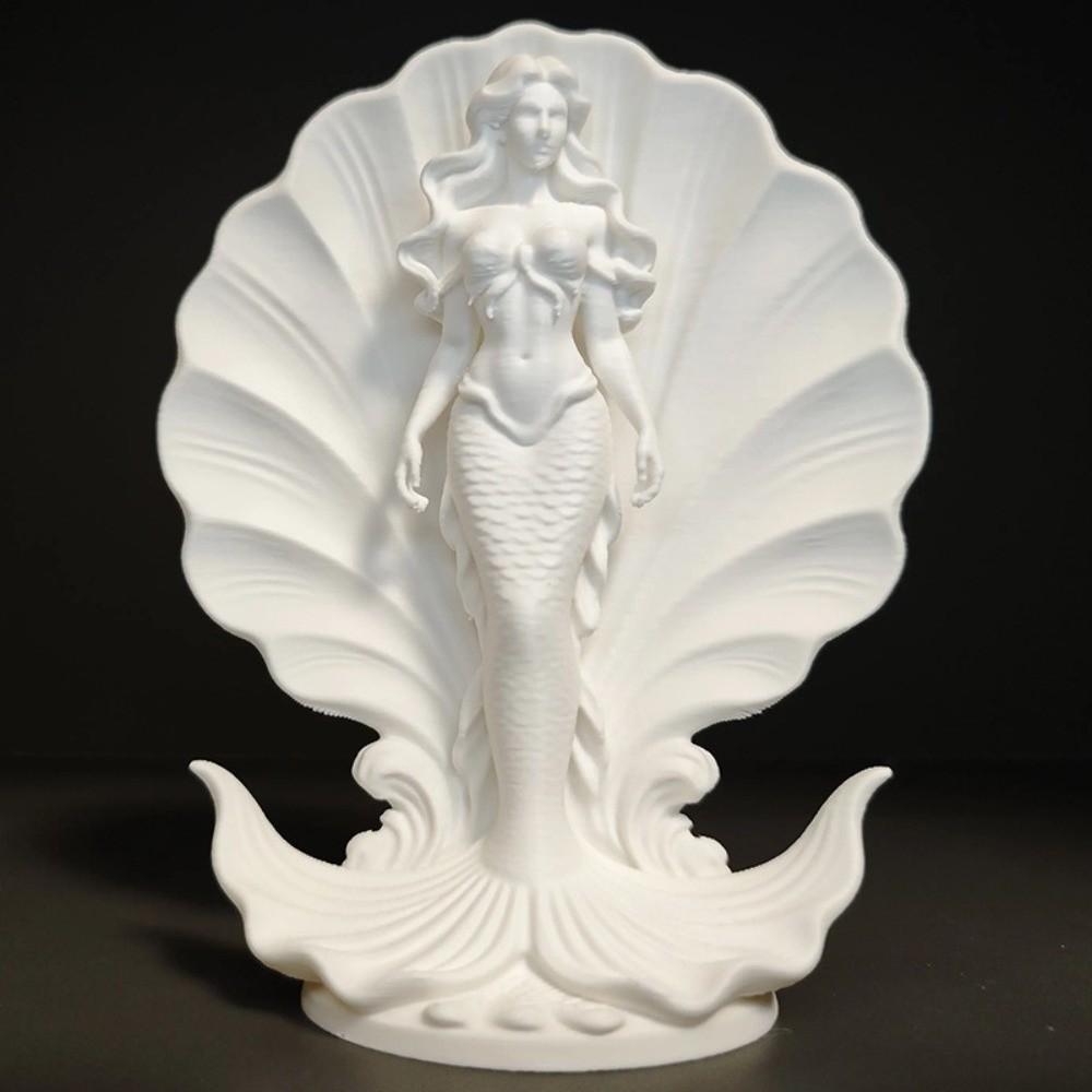 Leichter Luxus Meerjungfrau in Muschel Statue 3D Gedruckt Schreibtisch Dekoration Meerjungfrau Figur Geschenk