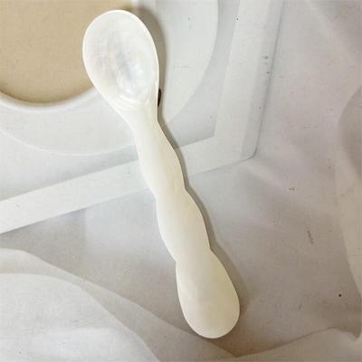 ZISIZ Wavy Shell Caviar & Dessert Spoons, Set of 2