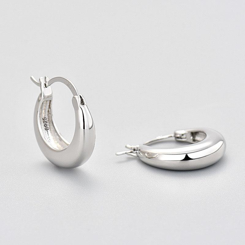 925 Sterling Silver Earrings For Women Trendy Gold Color Geometric Earring Jewelry Prevent Allergy Party Accessories Gift