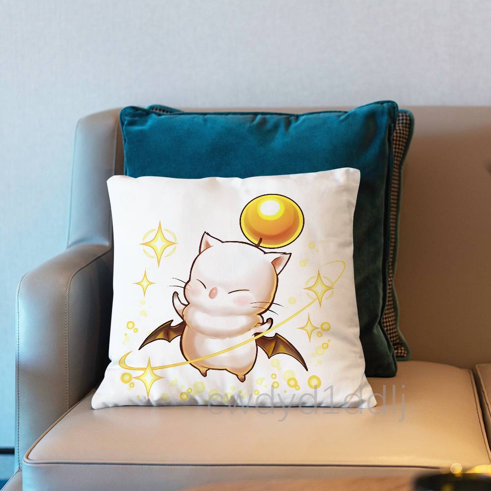 F-Final Fantasy Moogle FF VII Pillow Case Cover Square Sofa With For Pattern Comfortable Cushion suitable Of Room