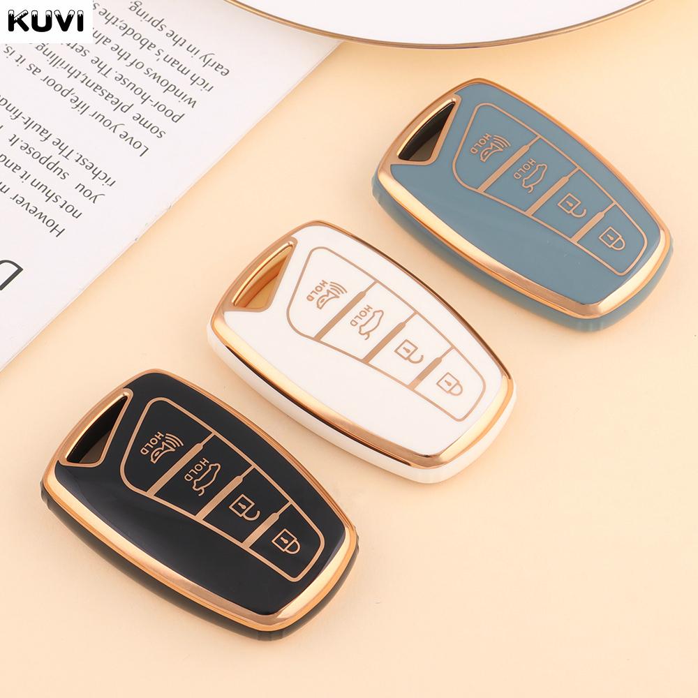 TPU Car Remote Key Case Cover Shell Fob For Hyundai Santa Fe Sport Ix45 Equus Centennial Genesis G80 Grandeur Azera Accessories