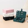 Plush Velvet Jewelry Box Small Travel Jewelry Case Organizer Portable Mini Display Storage Box for Rings Earrings Necklaces
