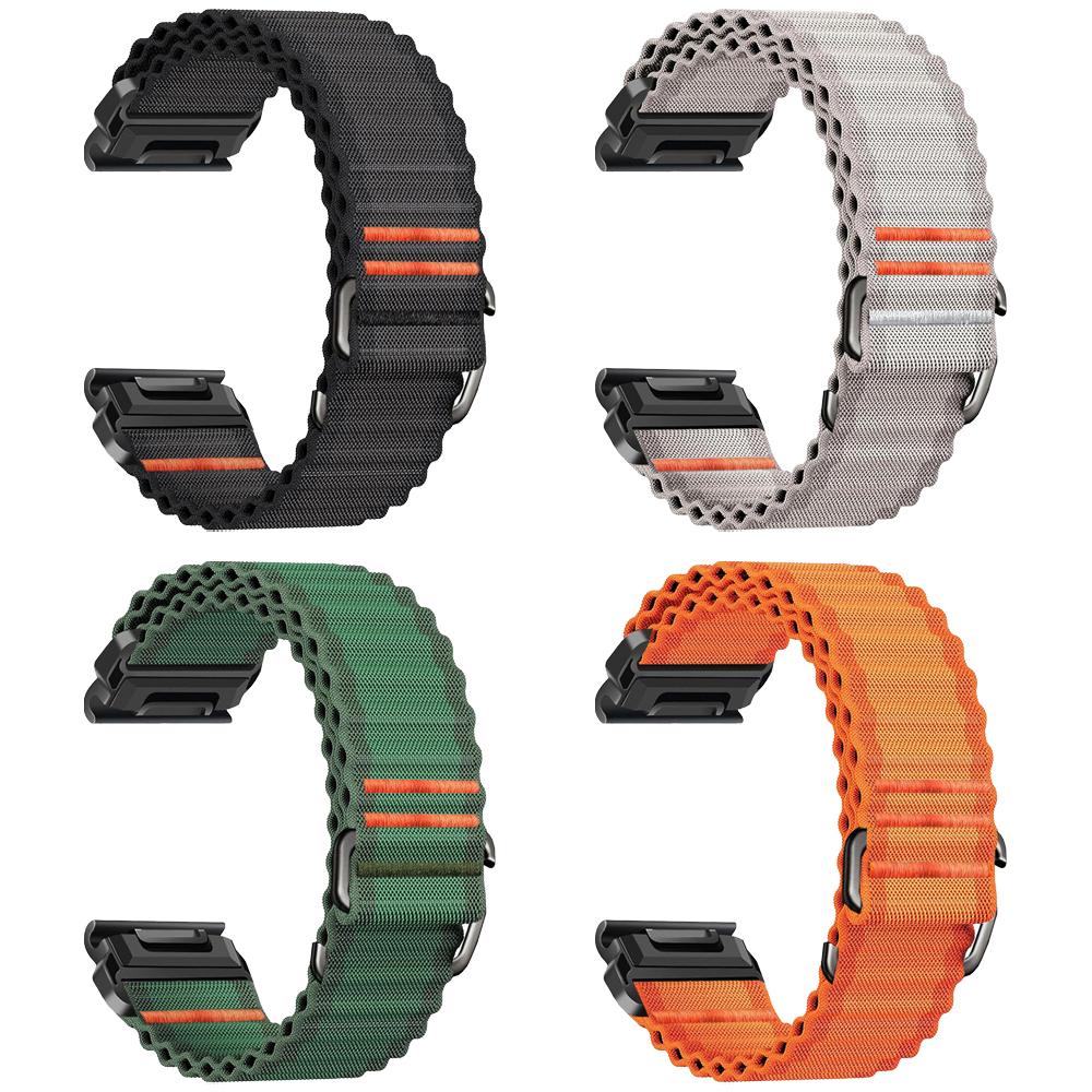 26mm 22mm Nylon Hook Loop Band For Garmin Watch Strap Fenix 8 Pro 7 7X 6 6X 5plus/Quatix 8/Forerunner 970 745 QuickFit Bracelet