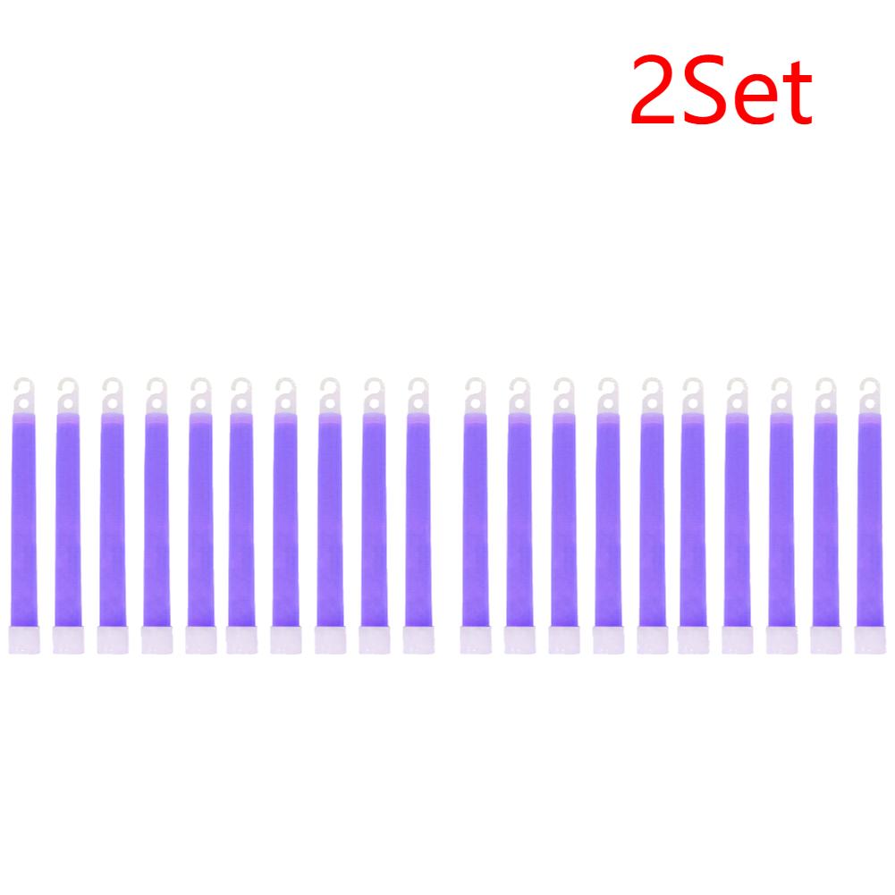 1-2Set Glow Sticks Waterproof 6 Inch Concert Party Outdoor Emergency Light Stick with Hook Non-toxic Hiking Camping Equipment