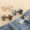 Four Leaf Clover Waist Cinching Buckle, Detachable Nail Free Waist Cinching Button, Jeans Waist Cinching Tool for Reducing Waist Circumference.