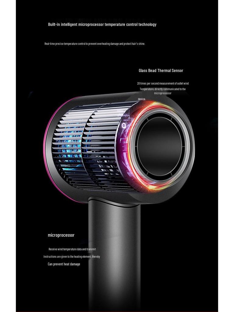 High-Speed Bladeless Hair Dryer with Negative Ion Technology for Salon and Hotel Use