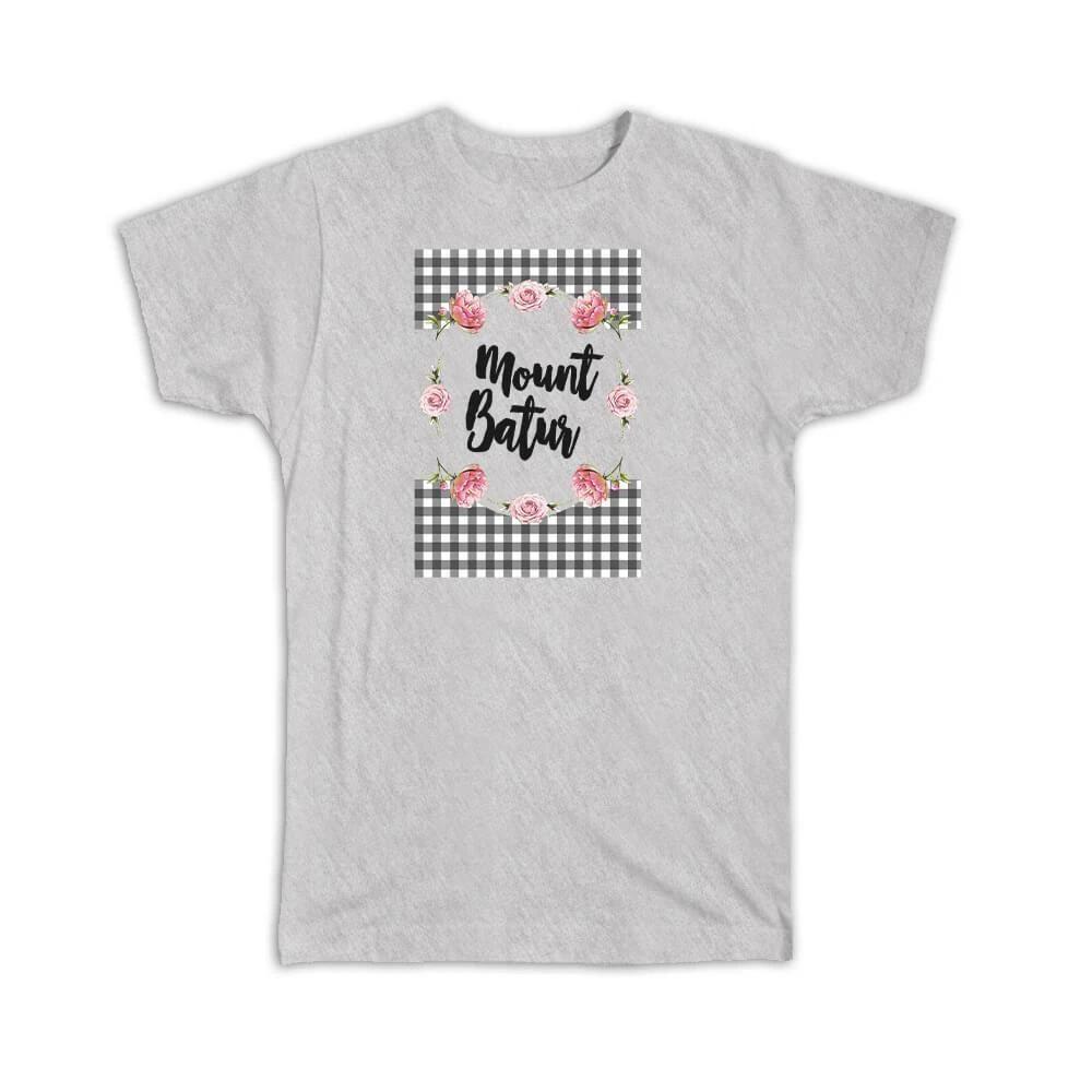 Gift T-Shirt : Balinese Plaid Mount Batur Bali Volcano Indonesia 2XL