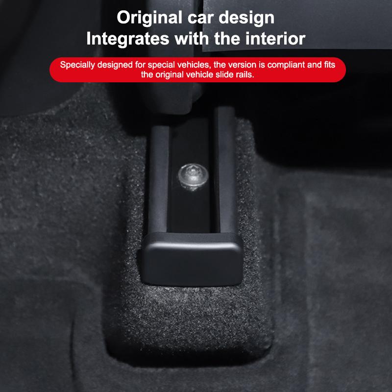 For Model 3 Y Juniper Highland 2025 4/8Pcs Seat Rail Cover Protector Rear End Pieces Backseat Slide Protection Anti-Kick