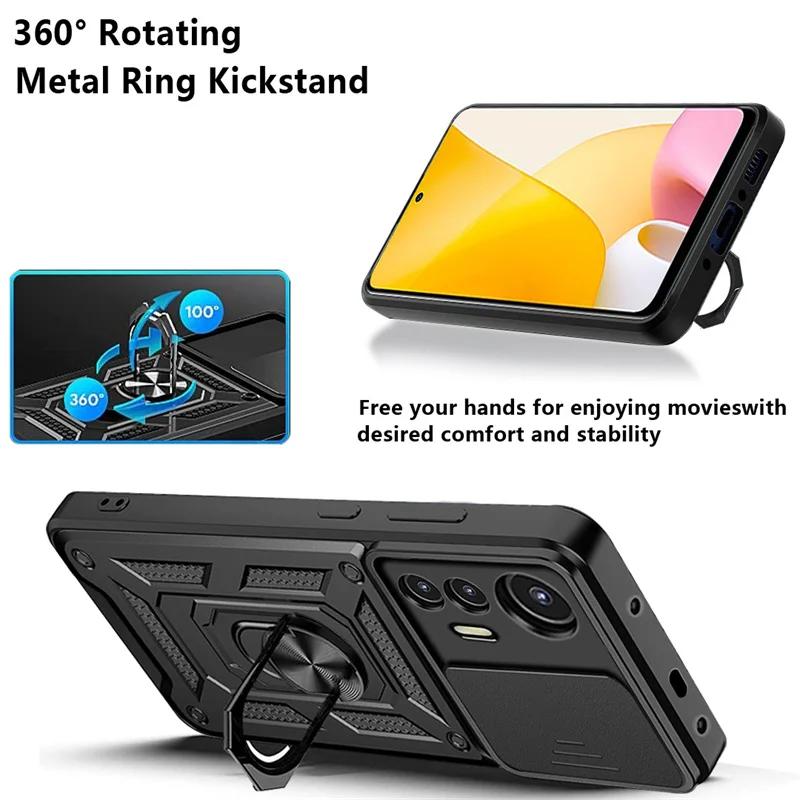 Shockproof Military Grade Armor Case For Mi Xiaomi 14 Ultra Pro 13T 13 Lite 12 12X 12T Phone Magnetic Holder Ring Protect Cover
