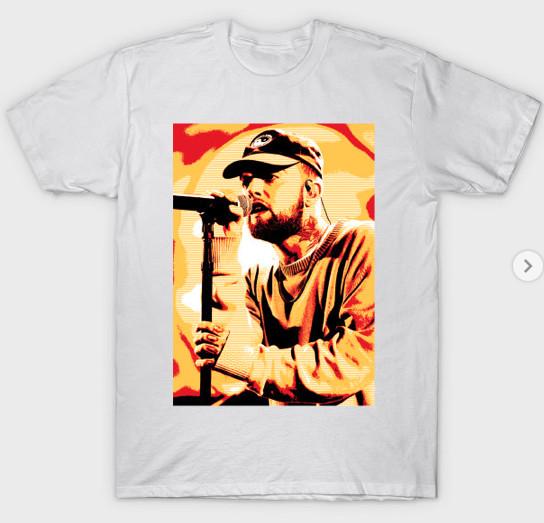 Mac Miller  Adult S-3XL White Fan Art Hip Hop Rapper Musician Unisex T-Shirt S