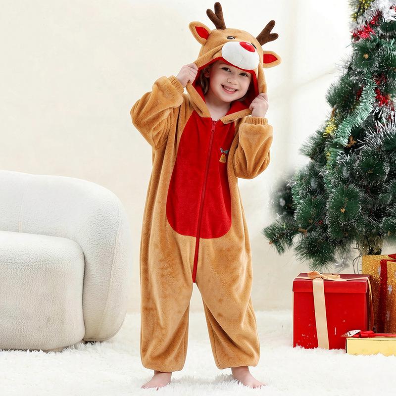 Michley Kids & Teens Animal Flannel Onesie - Homewear & Party Outfit