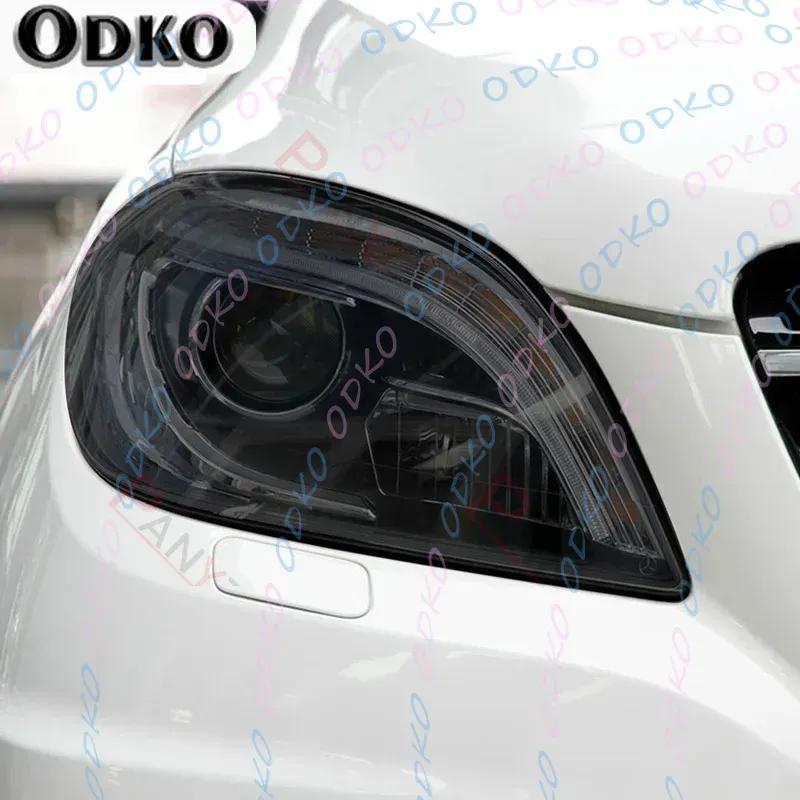 For Mercedes Benz ML Class W166 2012-2015 ML320 ML350 63 Car Headlight Protective Film Transparent Black TPU Sticker