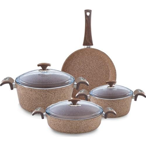 

Oms 3105 Набор посуды из гранита, 7 предметов, розовое золото