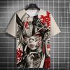 Fashion Men's T-shirt Cartoon Sexy samurai Girl graphic  Summer Casual harajuku streetwear 3D Printed Hip Hop