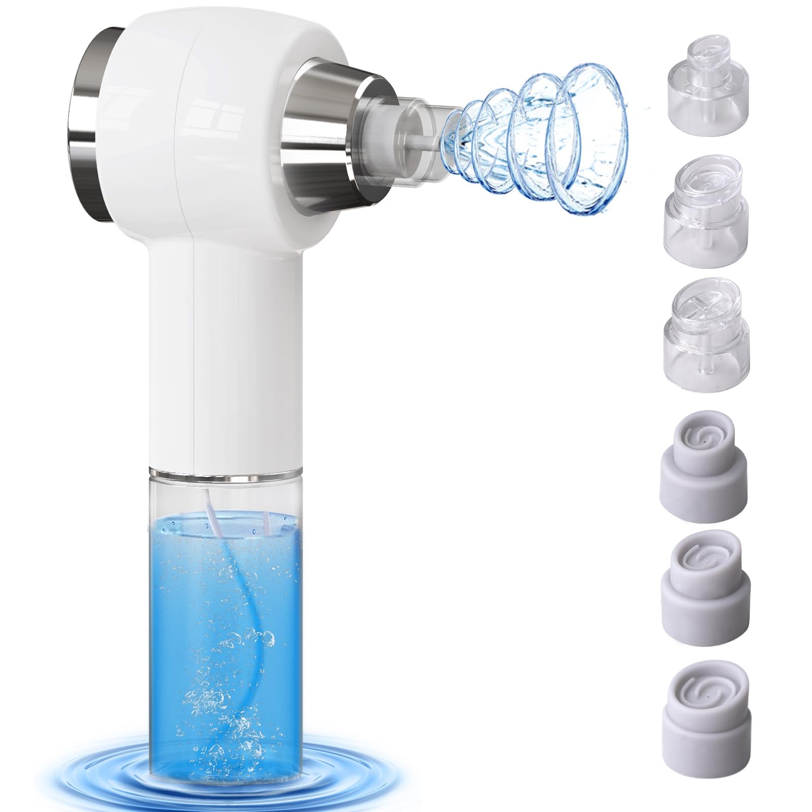 

Аспиратор для пор с разделенным вакуумным всасыванием пор, водой, сывороткой, для лица, 6 всасывающих головок, 3 уровня всасывания, USB, LED, японская инструкция по эксплуатации, третье поколение белый