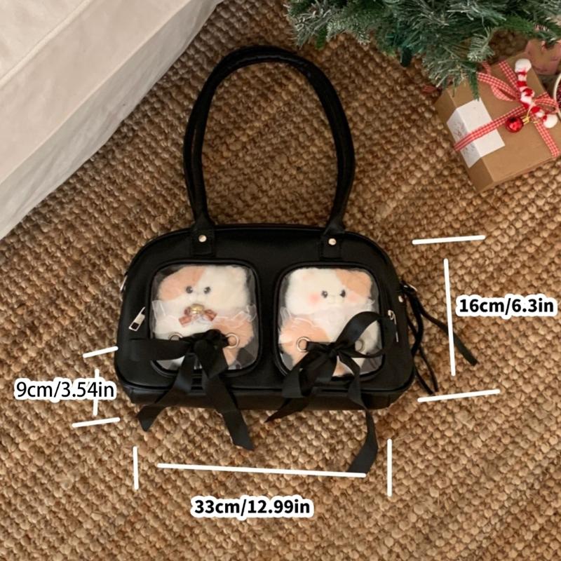 Transparent Messenger Bag Fashion Ita Bag Shoulder Crossbody Bag Anime Display Satchel Handbag for Women Girls Gifts