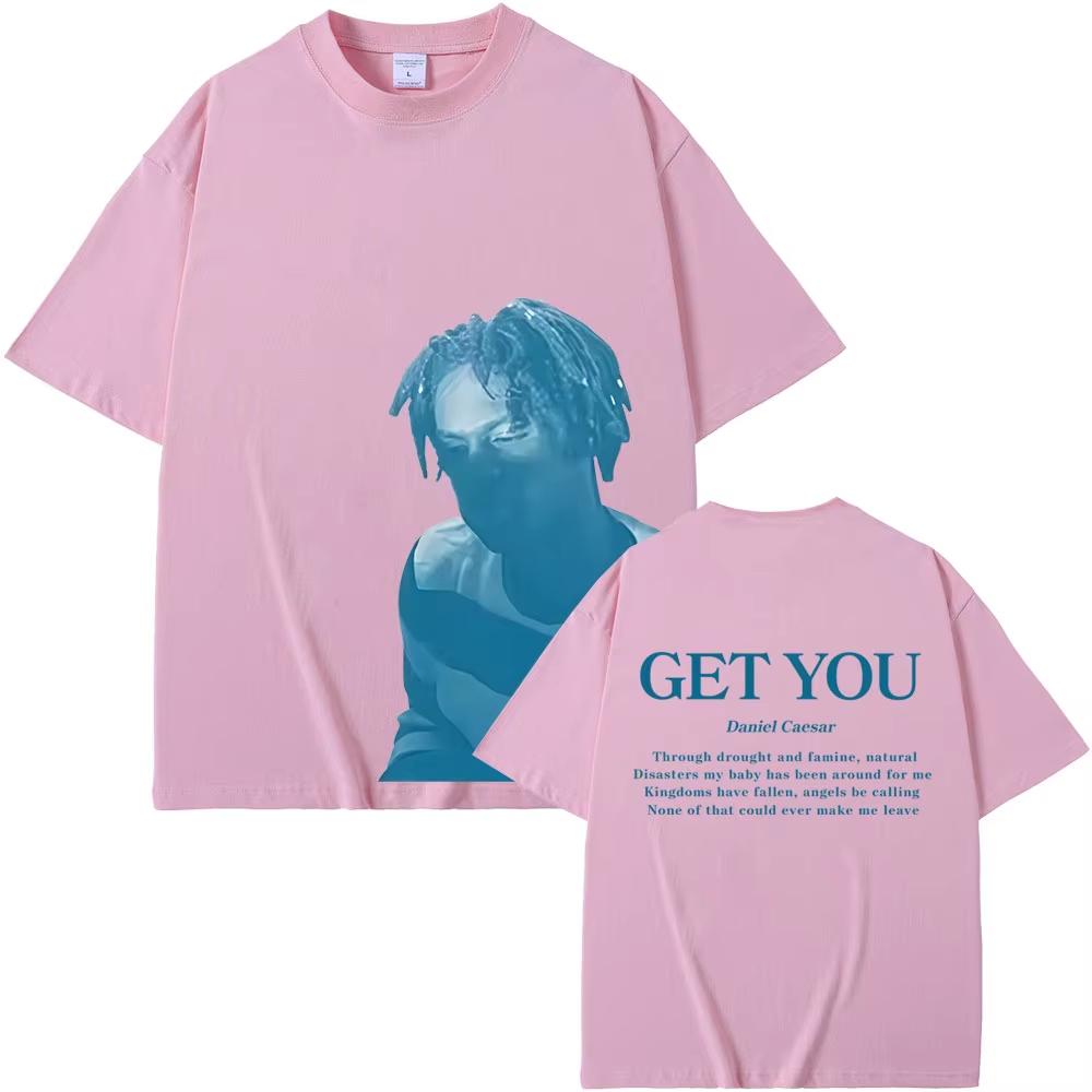 Rapper Daniel Caesar Get You Graphic Print Unisex Hip‑Hop Pop‑Music Men's High‑Quality Pure‑Cotton Streetwear Short‑Sleeve T-shirt