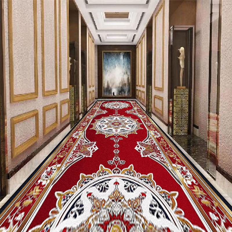 Persian Luxury Corridor Carpet Living Room Home Non-slip Hallway Area Rugs Washable Porch Entry Doormat Customizable Tapis Salon