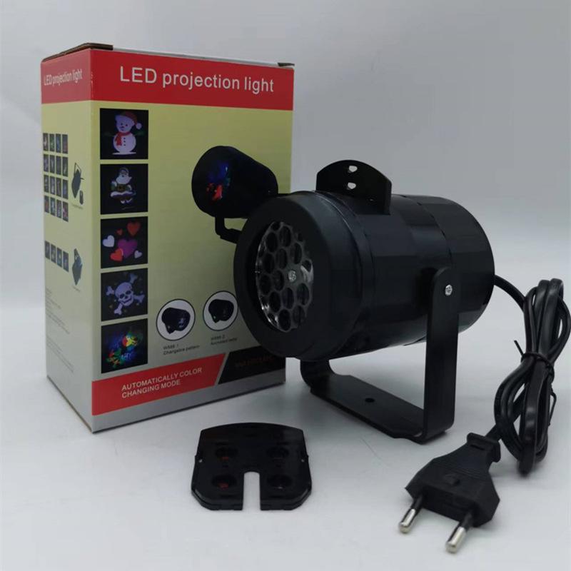 LED-Projektor, Nachtlicht, Schneeflocken-Projektor, Außenlampe, 360° drehbar, für Zuhause, Festivals, Party-Dekoration