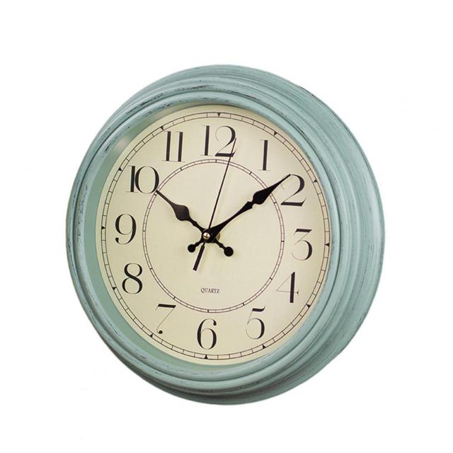 Easy To Hang Wall Clock Vintage Hanging Clock Silent Non Ticking Wall Clock for Home Decoration Easy To Read Round