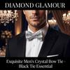 Corbata de cuello ajustable Lazo brillante Corbata de cristal con purpurina formal Ocasión de banquete