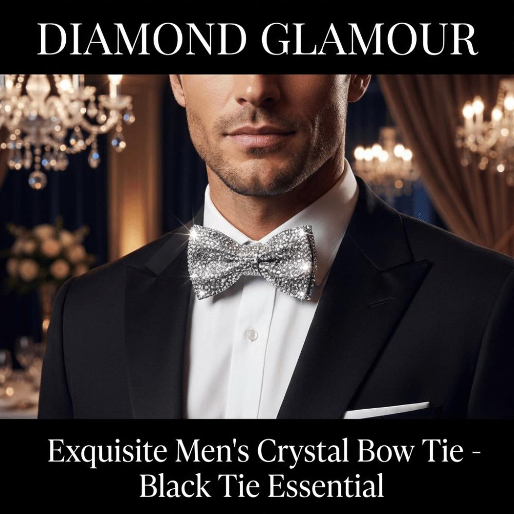Corbata de cuello ajustable Lazo brillante Corbata de cristal con purpurina formal Ocasión de banquete