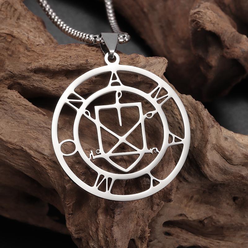 Stainless Steel Nordic Odin Rune Irish Celtic Trinity Knot Pendant Necklace Men Women Lucky Amulet Jewelry