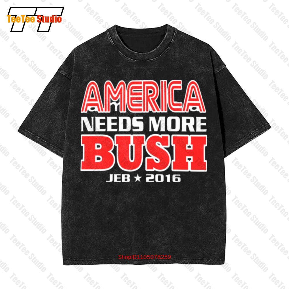 America Needs More Bush Jeb  Vintage Oversized TShirt VW S