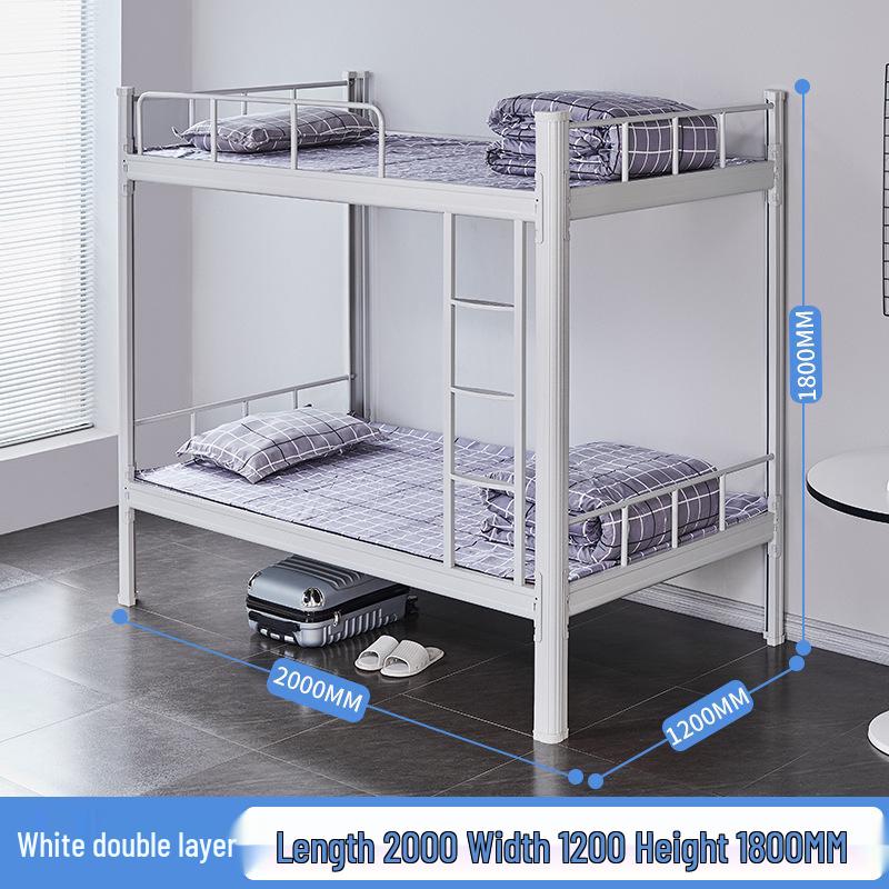 Steel Frame Double-Decker Bunk Bed for Dorms and Apartments