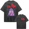 Summer Hot Sale Japanese Anime Dandadan Washed Vintage Graphic Tshirt Y2k Men Women Punk Top Gothic Cotton Oversized Tshirt