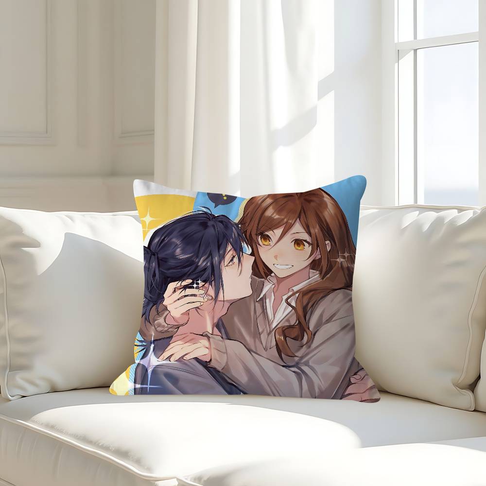 Anime H-Horimiya Pillow Case Removable Washable Cushion Cover – All-Season Soft Linen