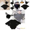 Boys And Girls European And American Style Halloween Batman Hat Long Sleeve Jumpsuit Set