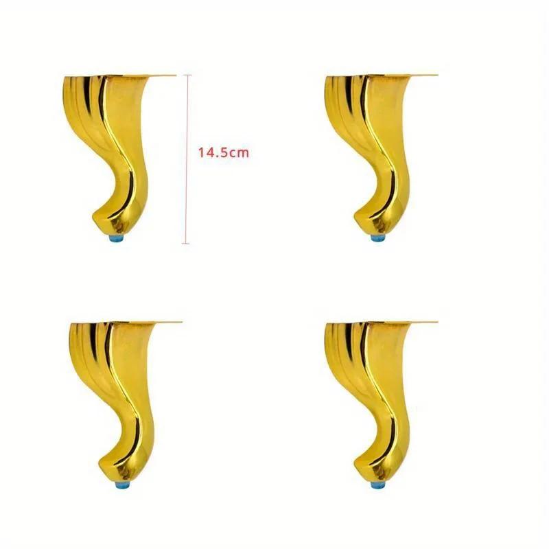 

4Pcs 14.5cm European Style Hardware Fittings Metal Furniture Legs Dresser Cabinet Replacement Sofa Cabinets Bed TV Cabinet Feet