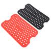 6pcs Fryer Silicone Liner Mats Anti High Temperature Easy to Clean for Microwave Oven Black Red