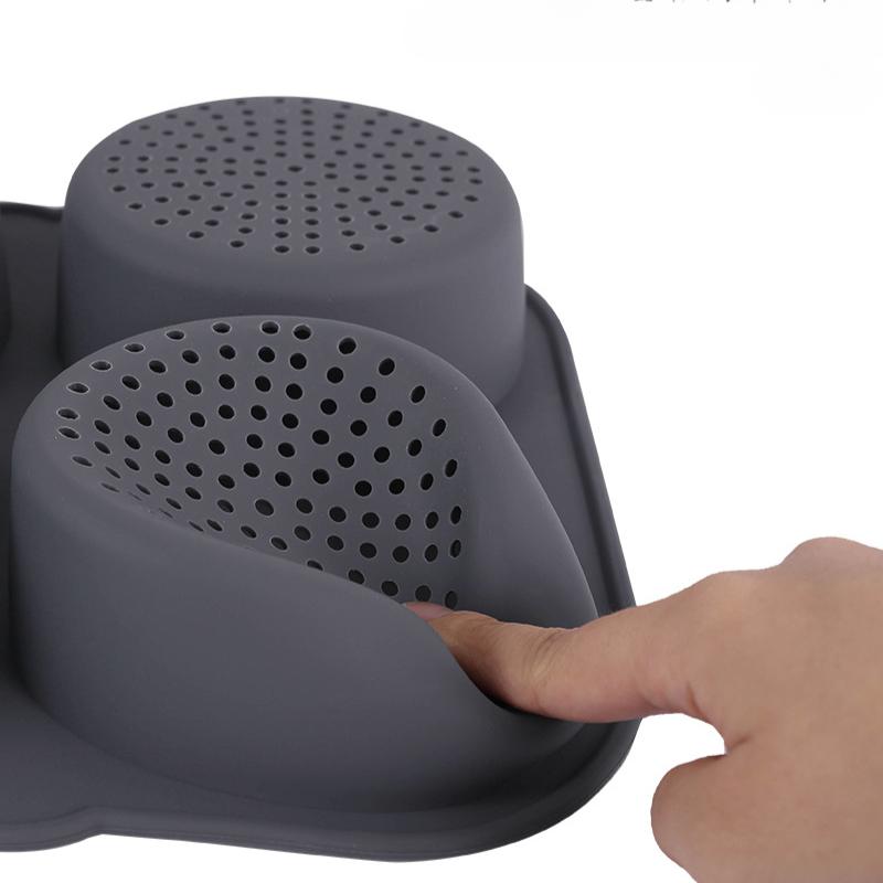 Food Grade, 4-hole, Silicone Hamburger Bread Mold, Baking Tray, Hamburger Mold, Home Oven Mold, Air Fryer Baking Tool