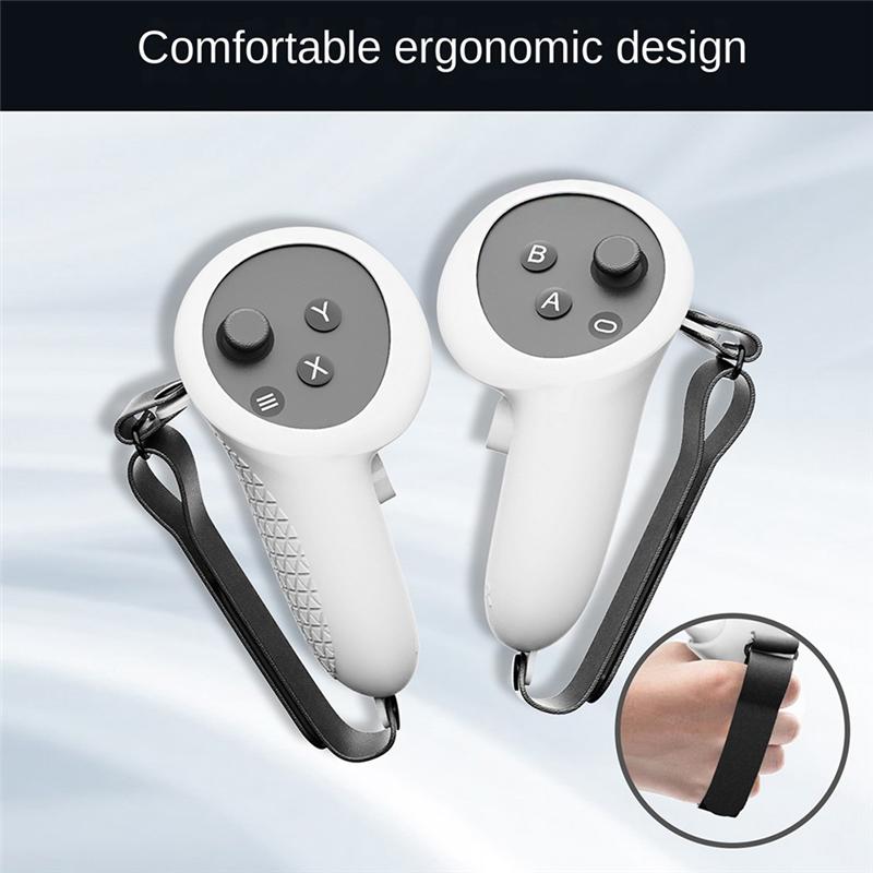 A96I-Controller Cover Case For Meta Quest 3 VR Headset Grip Protector Nose Eye Pad Face Mask Lens Protection Set