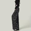 American retro camouflage wide-leg jeans women's autumn 2025 new loose straight high-waisted large-size tooling pants