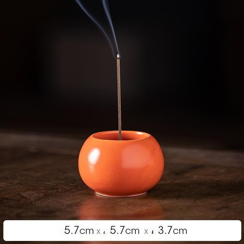 Small Ceramic Stick Incense Burner Colorful Meditation Ornaments Sandalwood Incense Holder Tea Ceremony Fragrance Smoke Stove