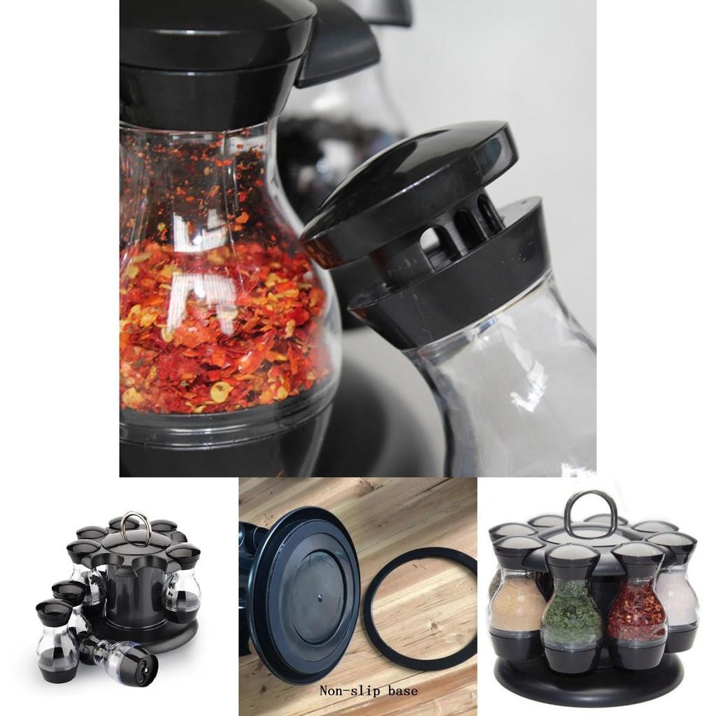 Eleganter Drehbarer Gewürzhalter mit Soliden Flaschen für Restaurant- und Gastronomiebetriebe