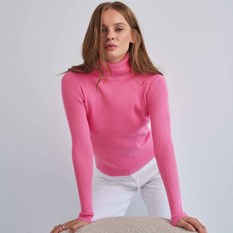 Turtleneck Bottoming Shirt Women Long Sleeve Pullover Sweater Sweaters