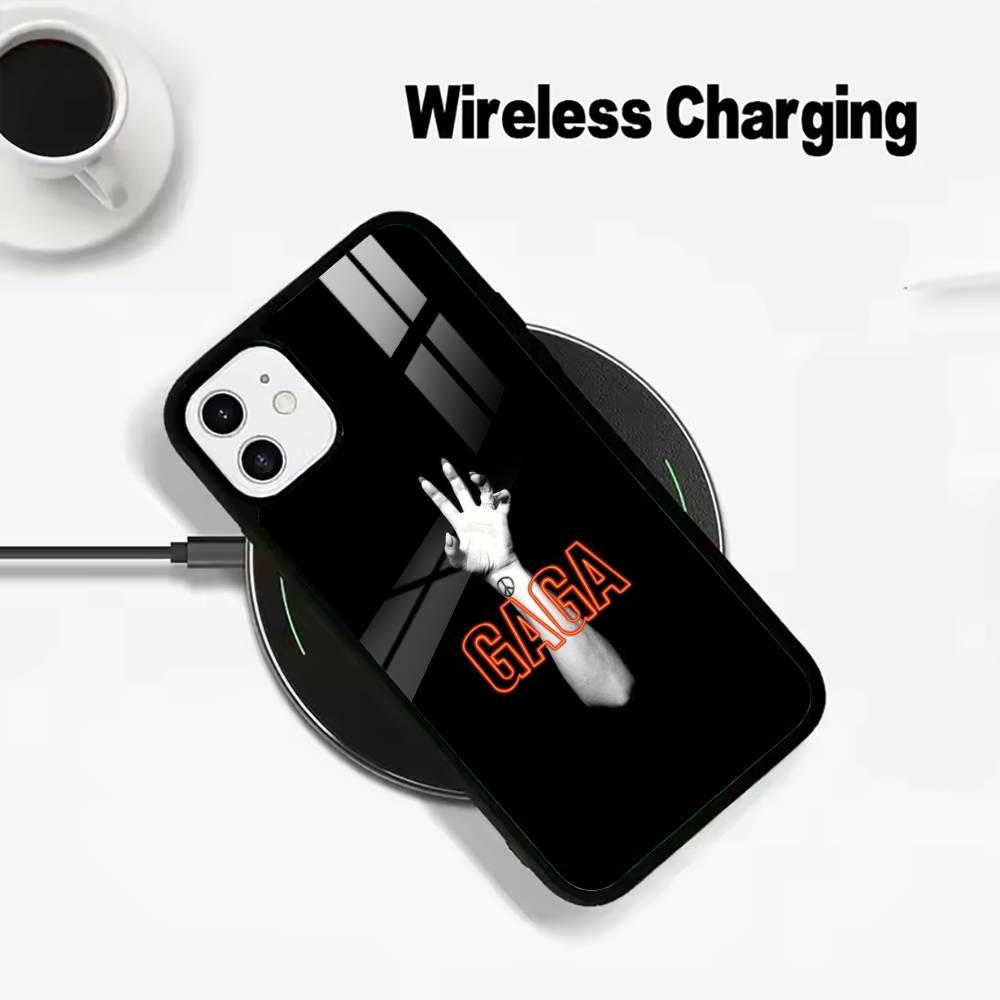 Star- L- Lady -G-Gaga Wireless charging phone case compatible with iPhone 17/16/15/14/13/12/11