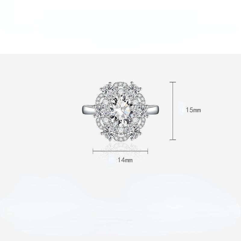BELLA BOX Classic Opening Resizable Rings For Women Zircon Engagement Party Fine Jewelry Gift