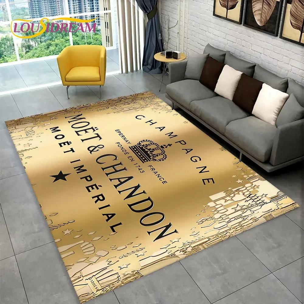 

C-Champagne M-Moet & C-Chandon Carpet Rug for Bedroom Living Room Home Sofa Decoration,Children Game Large Decor Floor Mat Gift 40x60cm(15x23in)